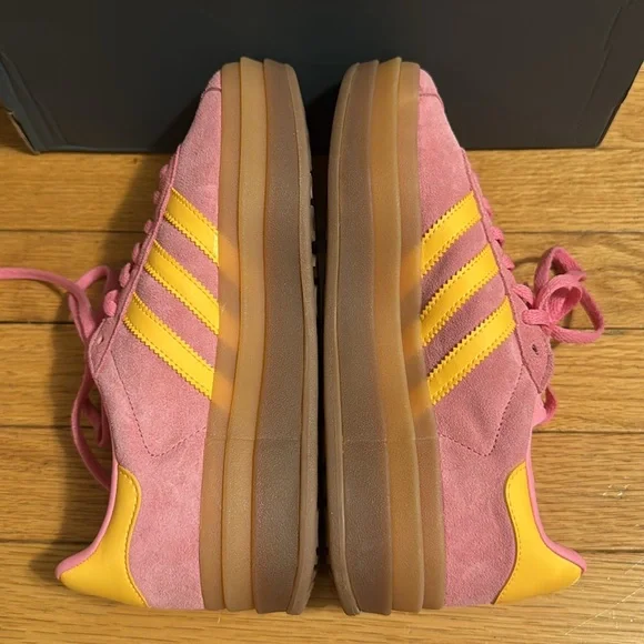 Adidas Gazelle Bold Pink and Yellow, Women’s 6.5 - Picture 3 of 5